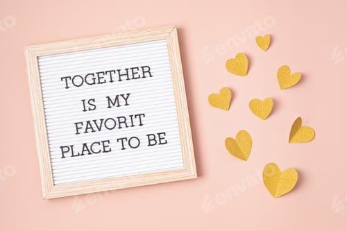 Preview: Letter board with text Together is my favorit place to be