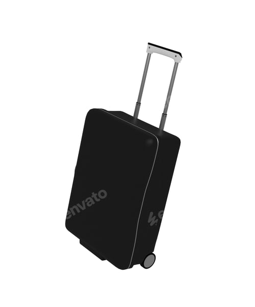 Preview: Suitcases isolated on a white background.