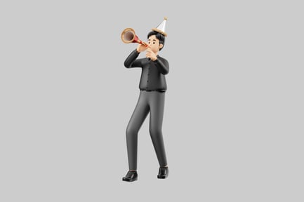 Preview: Celebration man with horn