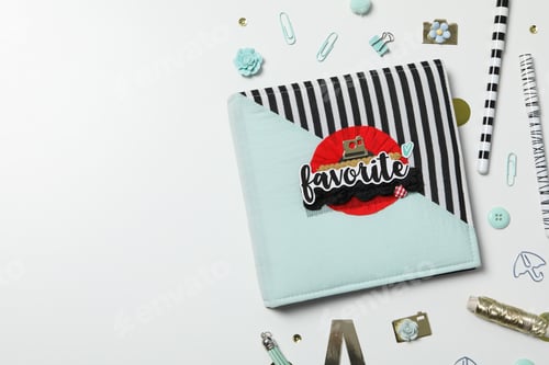 Preview: Concept of scrapbooking, scrapbooking for holiday, hobby concept, space for text