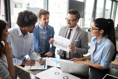 Preview: Business colleagues having meeting in conference room in office