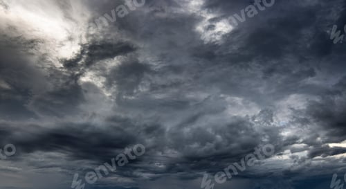 Preview: Storm clouds with the rain. Nature Environment Dark huge cloud sky black stormy cloud