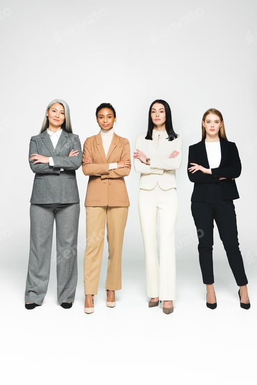 Preview: Professional Women in Business Attire Standing Together
