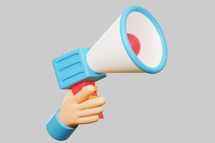 Visualização: Mão de brinquedo sofisticada segurando um alto-falante levantado