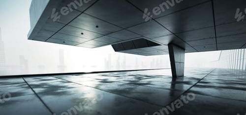 Preview: Empty urban parking. Perfect for car or object showroom.