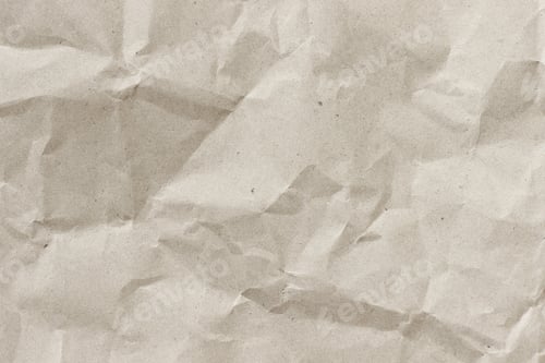 Preview: Crumpled craft beige paper background