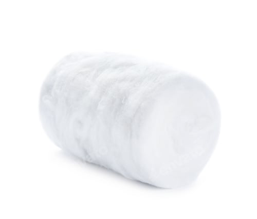 Preview: Soft clean cotton roll on white background