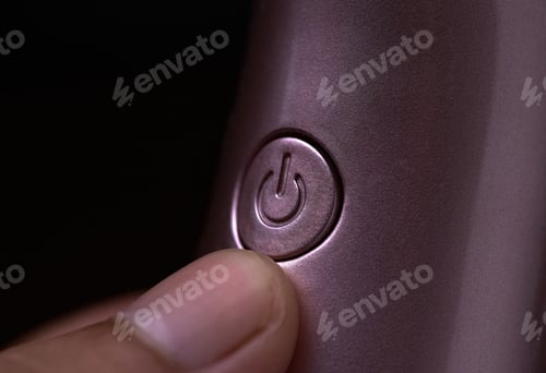 Preview: Close-up of the power button of an electronic device