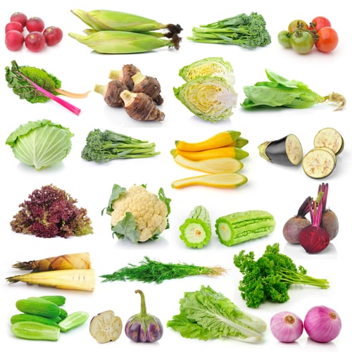 Preview: set of vegetable on white background