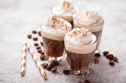 Preview: Coffee latte with whipped cream