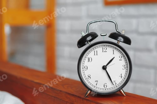 Preview: retro alarm clock on table