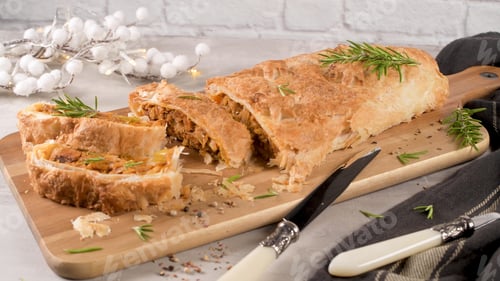 Preview: Puff pastry vegetable roll