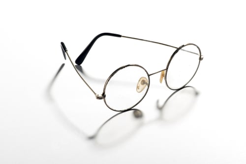 Preview: Pair of classic round vintage eyeglasses