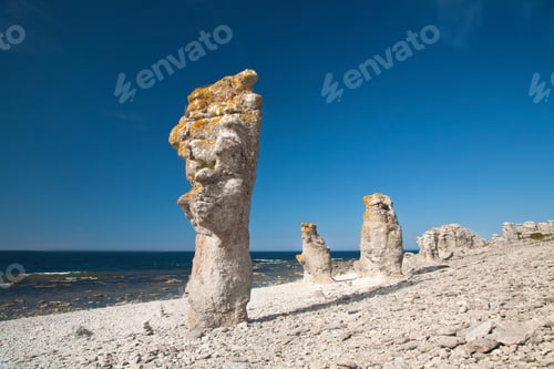 Preview: limestone pillars at Faro island Sweden