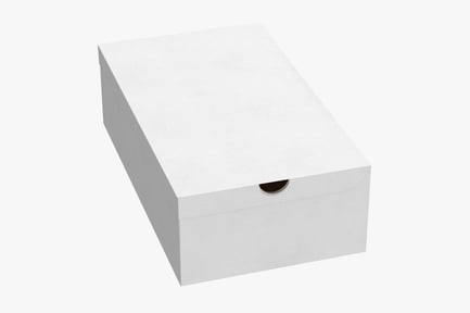 Preview: Shoebox: Blank Mockup with Lid & Opening