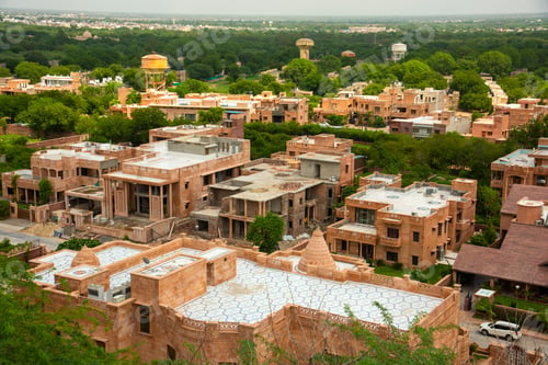Preview: Aerial view new construction in jodhpur city.