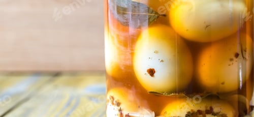 Preview: Pickled eggs in the glass jar