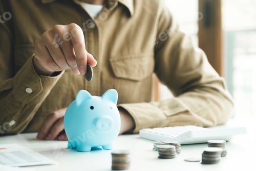 Preview: Saving Money with a Blue Piggy Bank