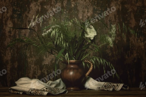 Preview: Rustic Arrangement of Wild Grasses and Flowers