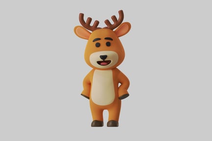 Preview: Cartoon reindeer character
