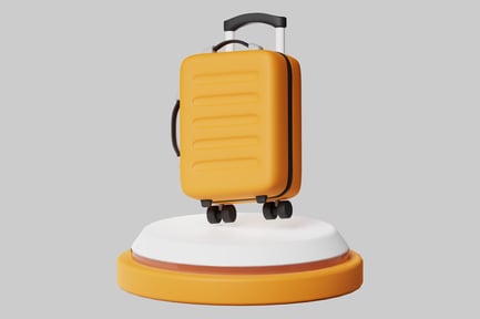 Preview: Yellow travel suitcase