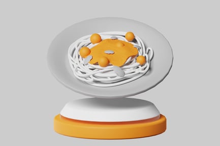 Preview: Stylized Spaghetti Plate with Sauce