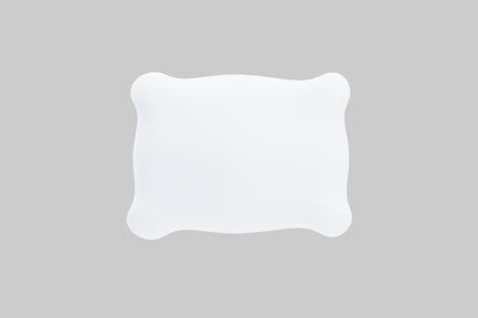 Preview: White bed pillow with rounded corners
