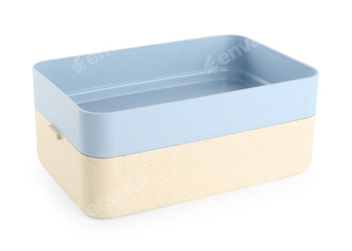 Preview: Empty plastic lunch box isolated on white
