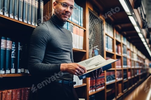 Preview: Half length portrait of intellectual professor of history