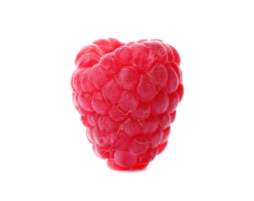 Preview: Delicious fresh ripe raspberry on white background
