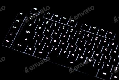 Preview: Closeup of a black computer keyboard