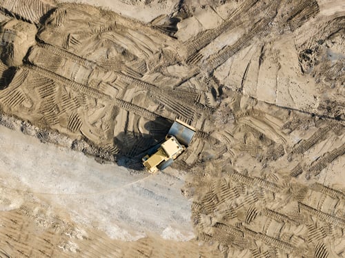 Preview: top view of industrial road roller machine isolated texture, working and make new road f
