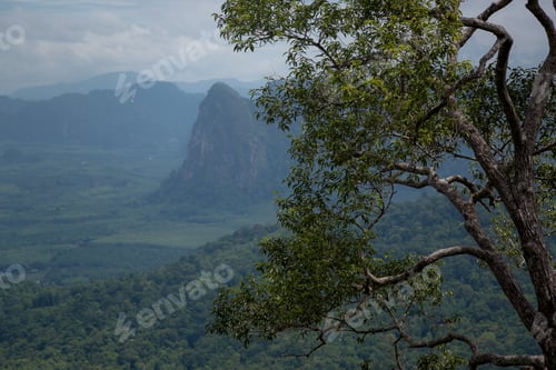 Preview: View of the valley and the Andaman Sea, islands and mountains