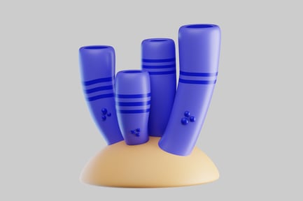 Preview: Cartoon purple sea coral cluster