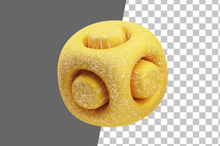 Preview: Glitter Abstract Yellow Orbital Structure 3D Icon
