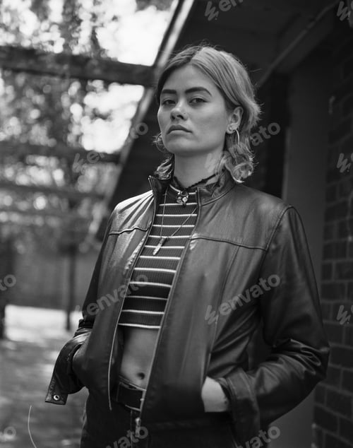 Preview: Classic portrait of strong and confident woman outdoors.