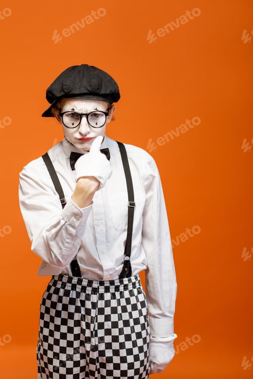 Preview: Pantomime on the orange background