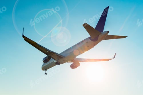 Preview: Aeroplane is flying landing at airport