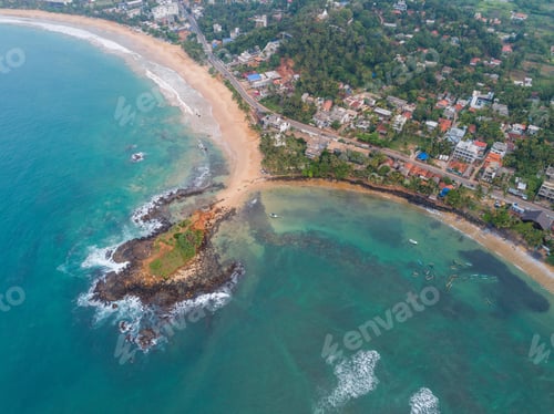 Preview: Aerial view of mirissa town in sri lanka