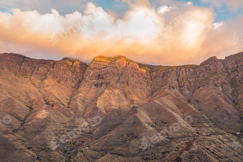 Preview: Hills and cliffs of Tamadaba Natural Park on the coast of the ocean near Agaete