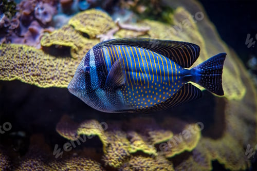 Preview: Red Sea sailfin tangfish underwater in sea