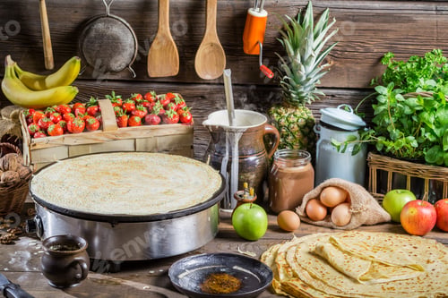 Preview: Preparing for pancakes with fruit