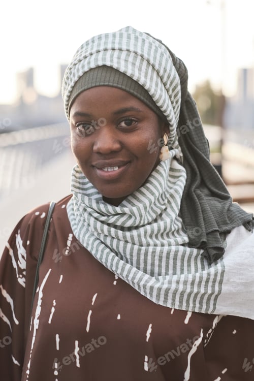 Preview: African muslim woman outdoors
