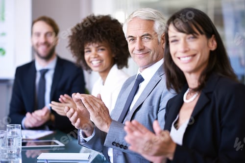 Preview: Business discussions. Cropped shot of a group of business colleagues meeting in the boardroom.