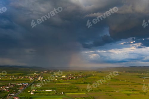 Preview: Summer storm over the fields.