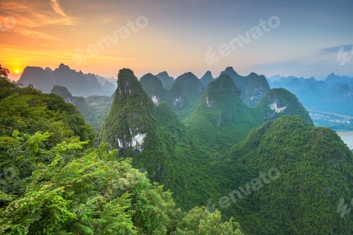 Preview: Karst Mountains of Xingping, Guilin, China