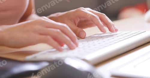 Preview: Woman working on computer