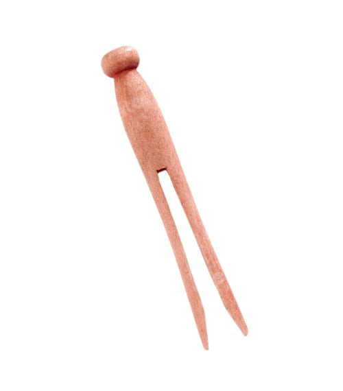 Preview: wooden pin isolated