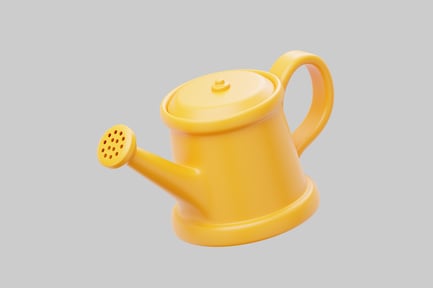 Preview: Bright yellow watering can prop