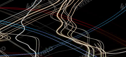 Preview: colored lines of lights on a black background